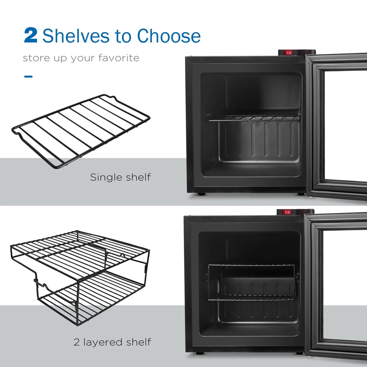 1.1 Cu Ft Countertop Glass Door Freezer T6049