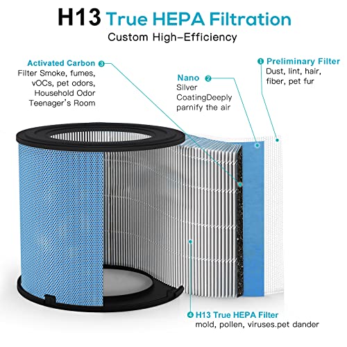 2 Pack H13 True HEPA Air Purifier R404583