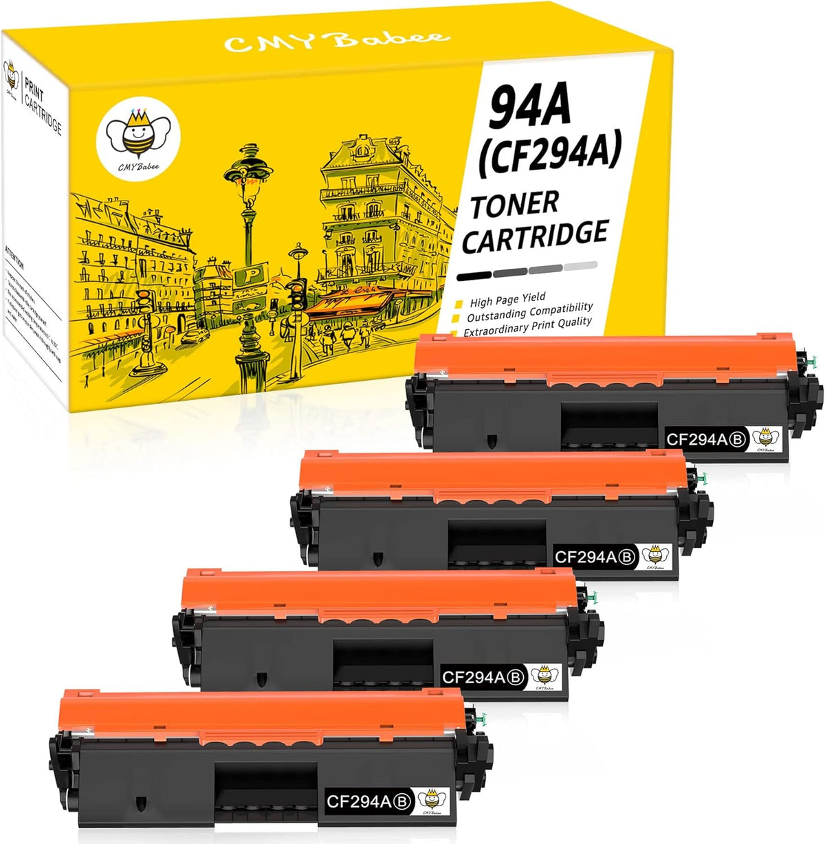 Compatible Black Toner Cartridge 4-Pack Y720