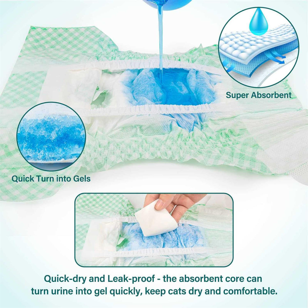 Soft Disposable Cat Diapers T588