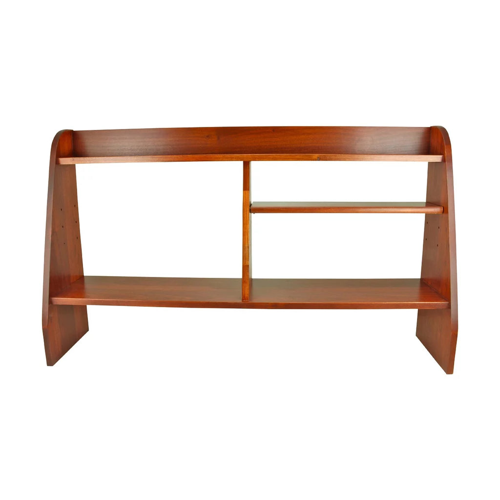 Cherry Stain Hardwood Computer Desk Shelf V507669