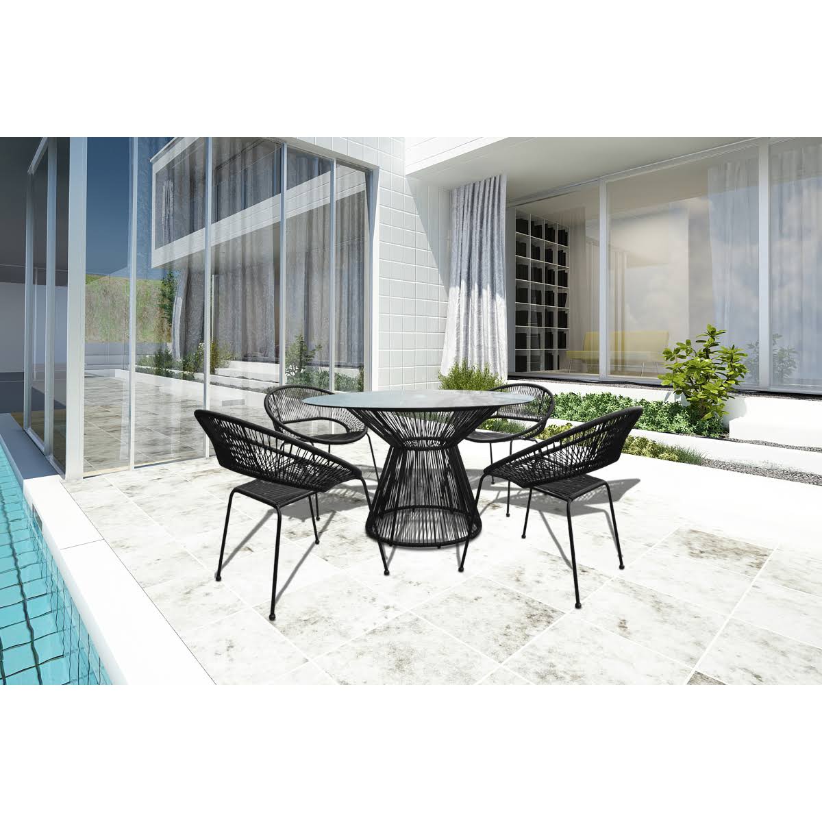 White Lightning Dining Table P30162
