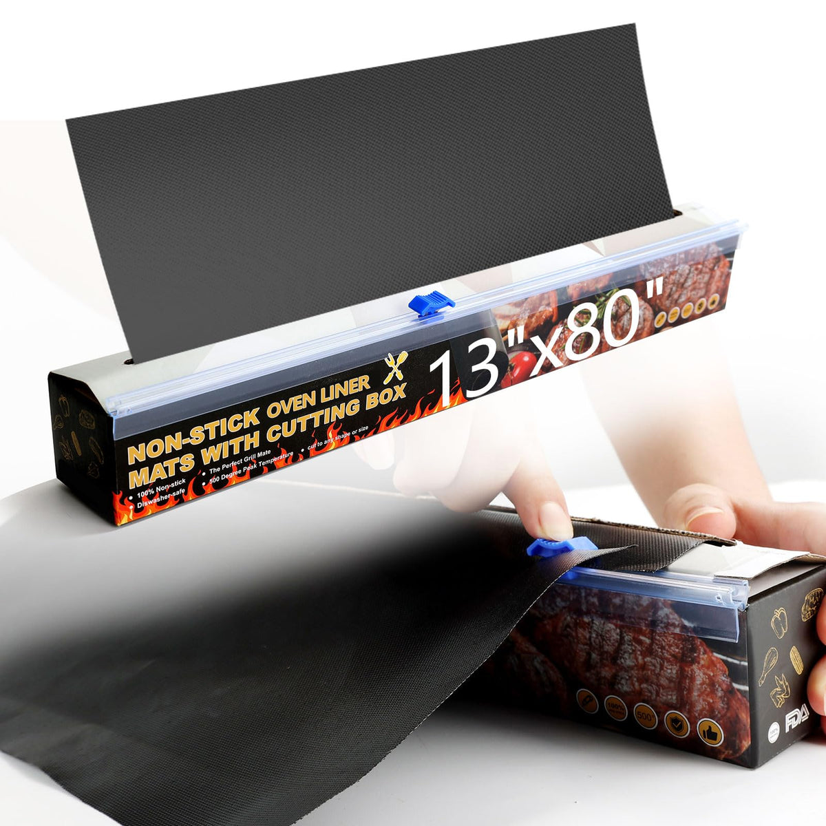 80 Inch Non Stick Teflon Oven Liners with Slide Cutter G69043