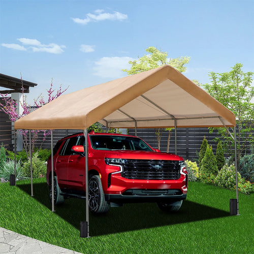 10' X 20’ Heavy Duty Galvanized Carport with 8 Legs Q132
