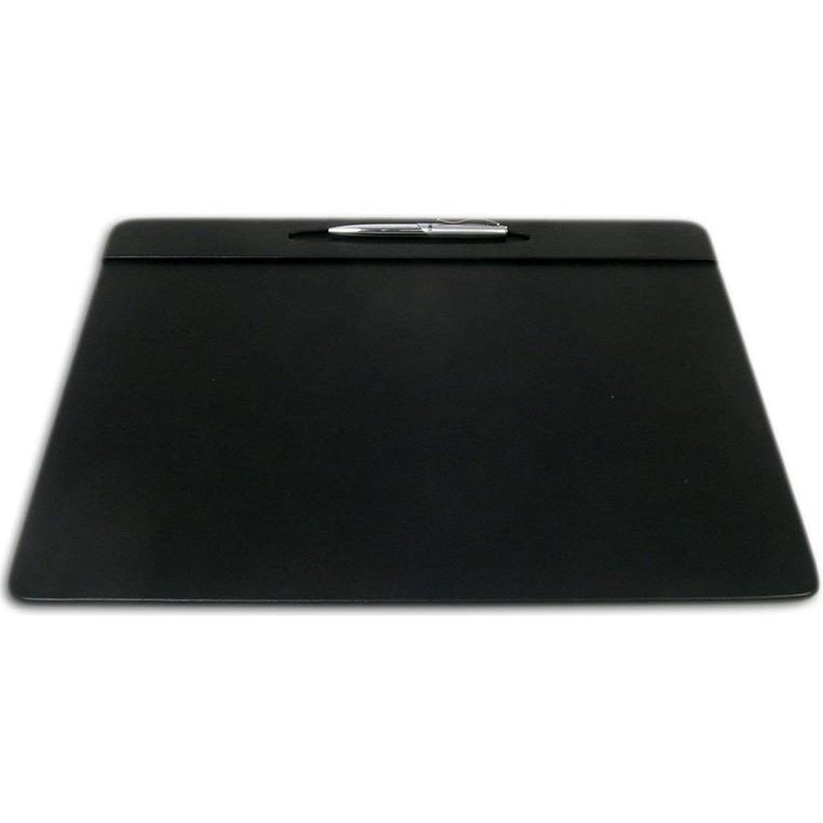Black Leather Conference Table Pad with Pen Well S1296