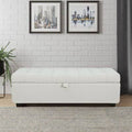 Wide Tufted Rectangle Storage Ottoman U772159