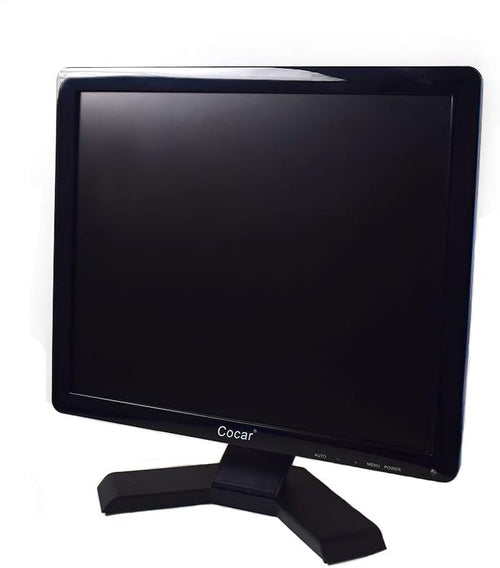 15 inch CCTV Security Monitor with BNC VGA HDMI AV Built-in Speaker 4:3 HD Display LCD Screen Display with USB Media Player Z1008