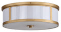 Antique Gold 2-Light Drum Flush Mount E866
