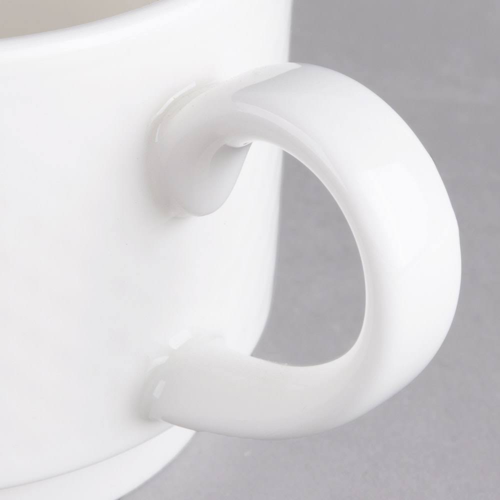 White 6 oz Porcelain Stackable Cup L11456