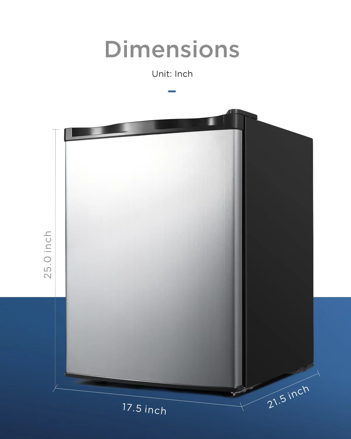 2.1 Cu ft Stainless Steel Upright Freezer D31145