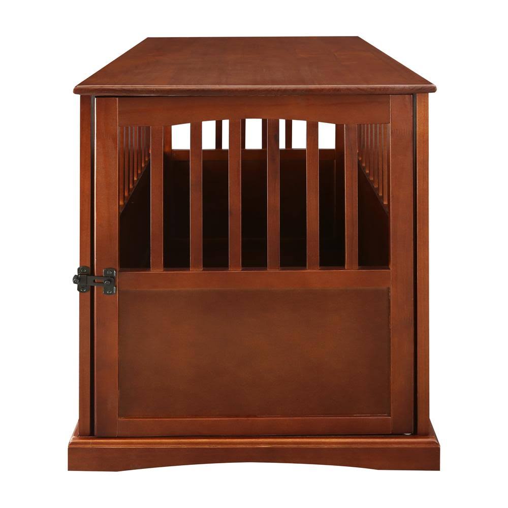 Walnut Pet Crate End Table J730