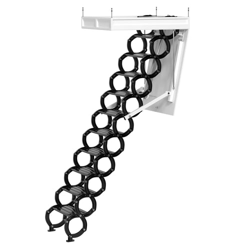 11 Steps Electric Aluminum Folding Ceiling Ladder with Remote B899