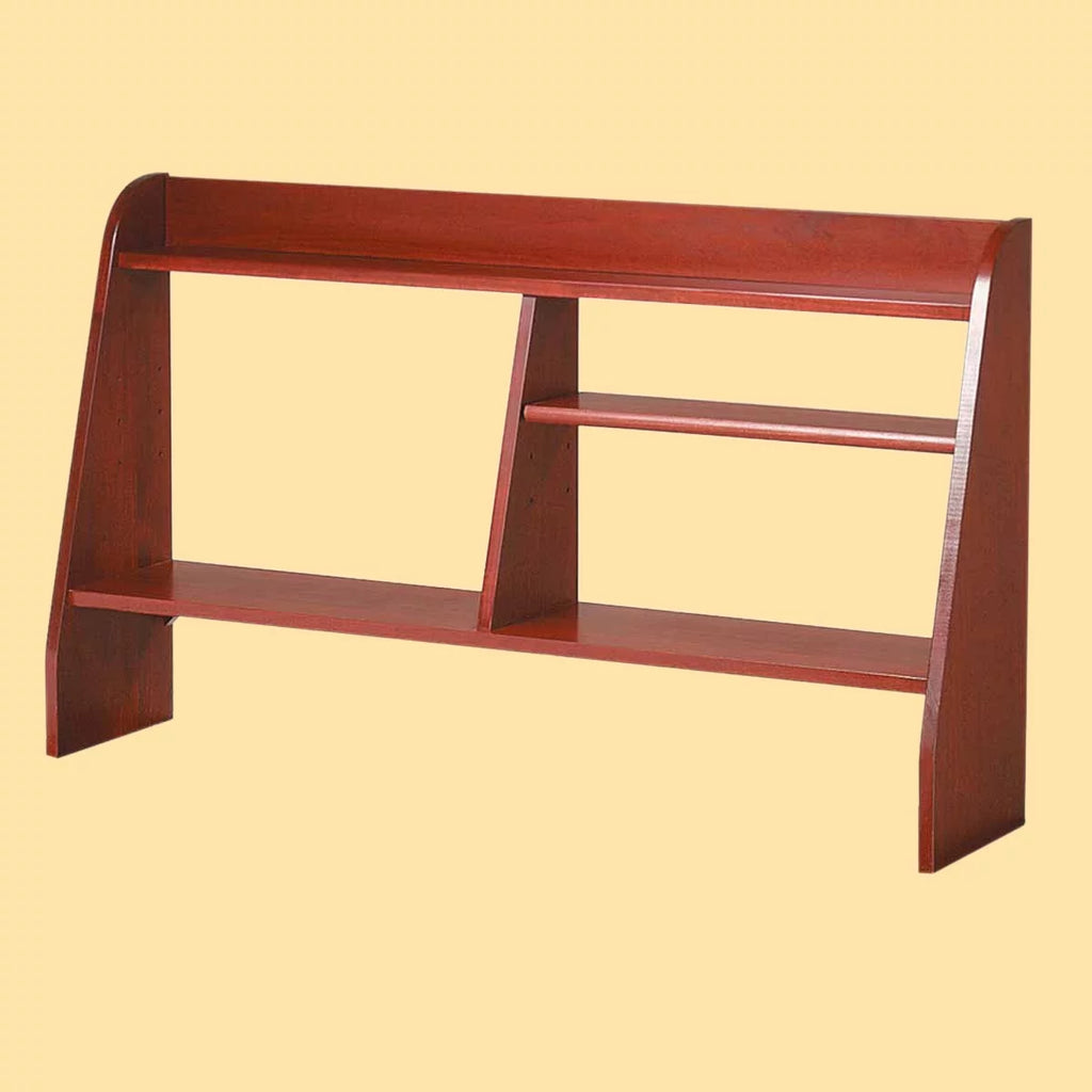 Cherry Stain Hardwood Computer Desk Shelf V507669