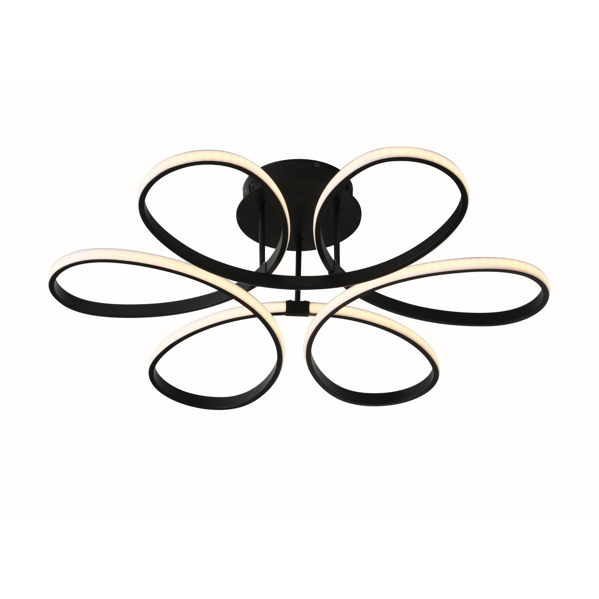 Black Semi Flush Ceiling Fixture Q52862