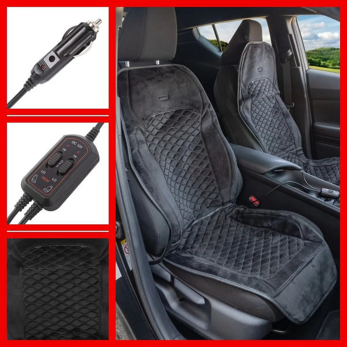 12V Heated Seat Covers 2-Pack E4449