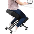 Black Ergonomic Kneeling Chair with Wheels U7330