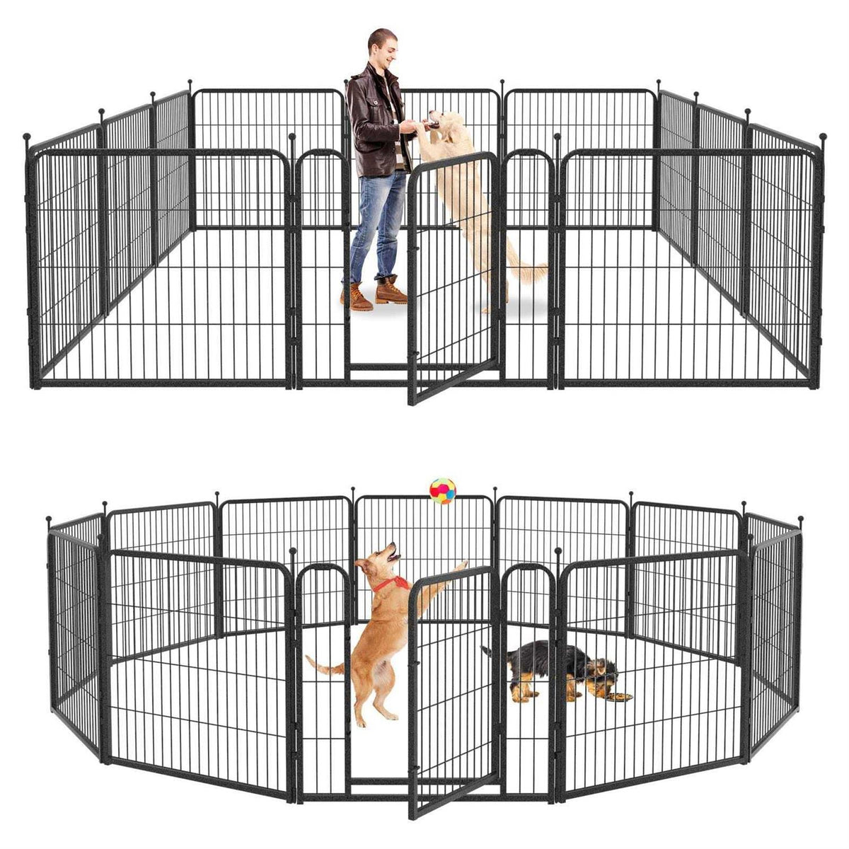 Heavy Duty Anti-Rust Dog Playpen with Doors A223