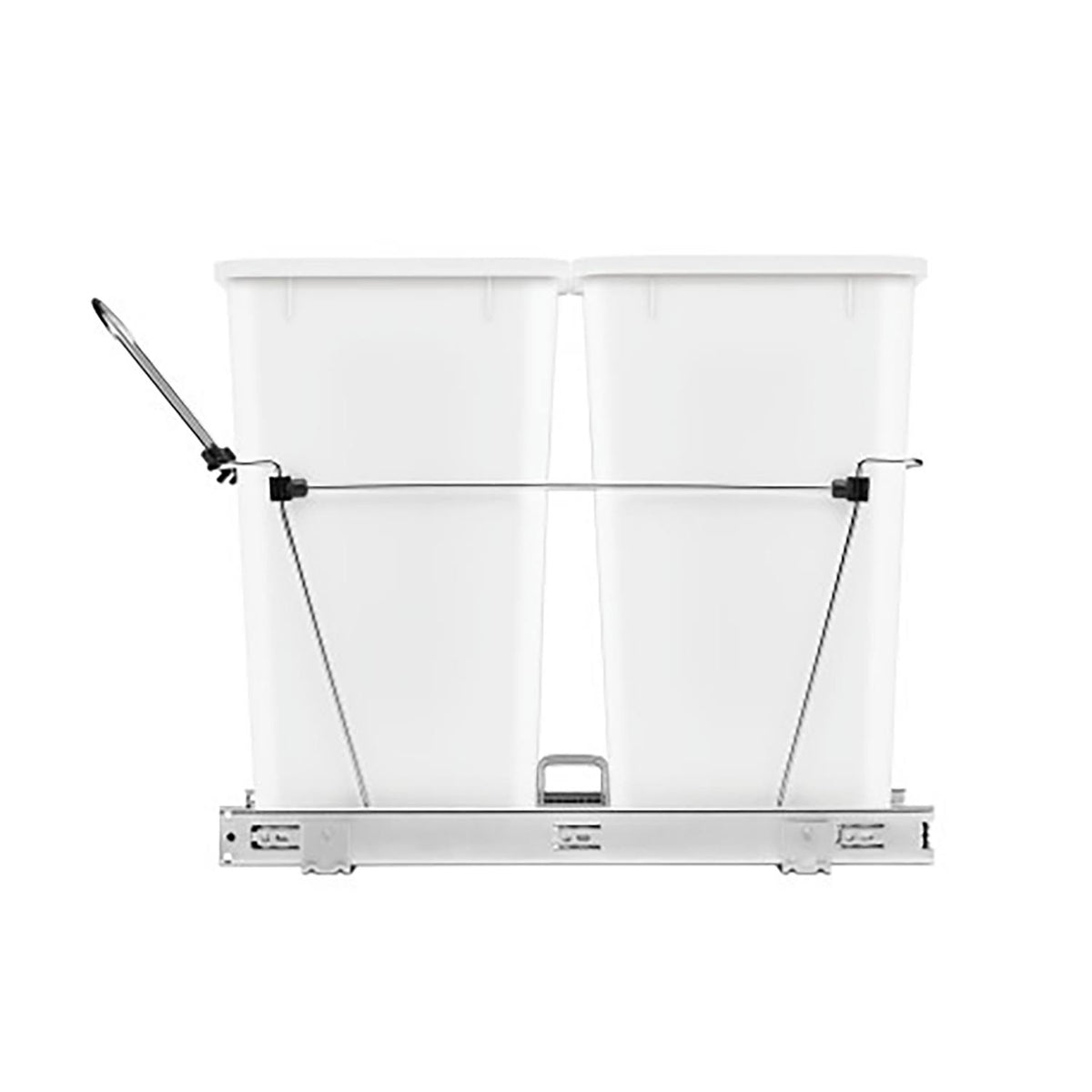 Double 27-Qt Kitchen Cabinet Pullout Waste Container D36555