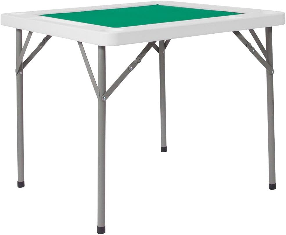 Green 4-Player Folding Card Game Table with Cup Holders A50808