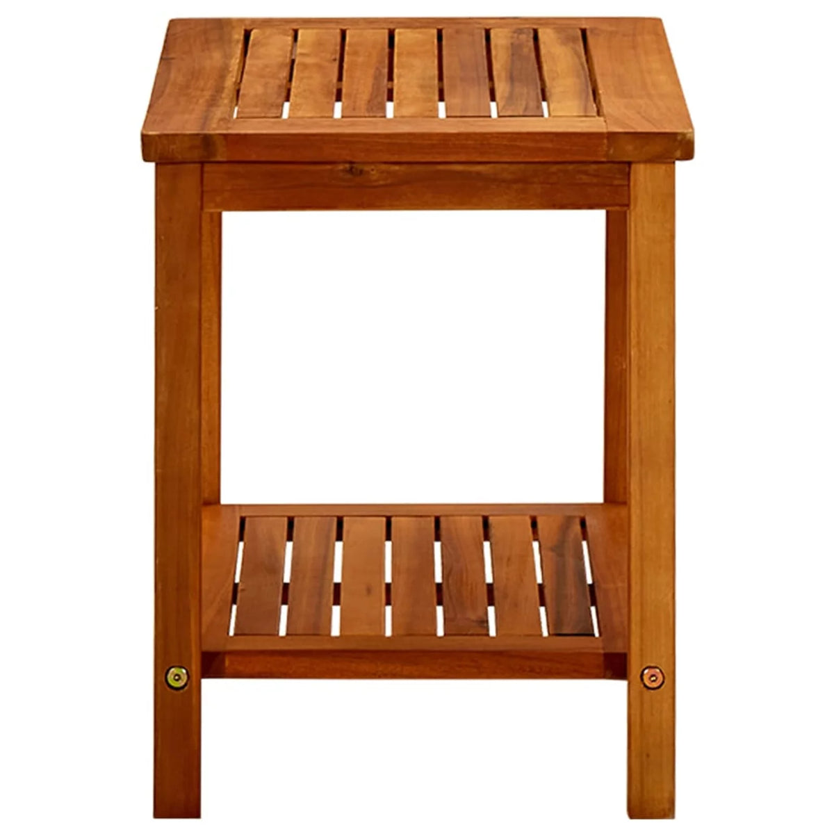 Coffee Table with Storage Shelf Slatted Tabletop L4205