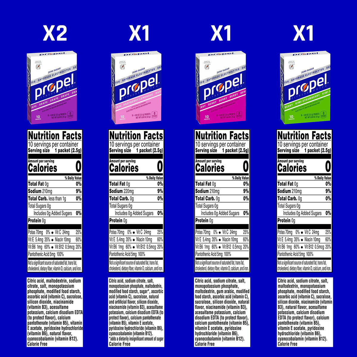 10 Count Powder Packets With Electrolytes And Vitamins O104642