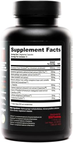 60 Natural Veggie Pills Thermogenic Fat Burner K37394