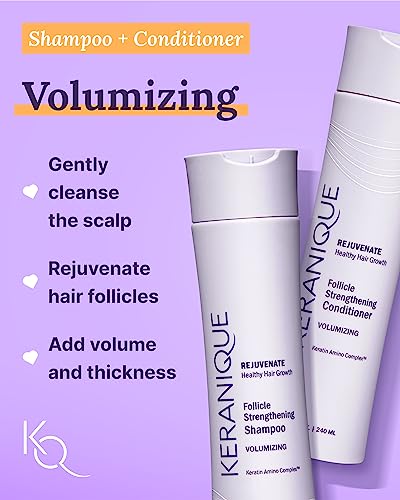 Volumizing Hair Products Set for Thinning Hair - Thickening Shampoo and Conditioner, Follicle Booster Hair Serum, Volumizing Spray F15517