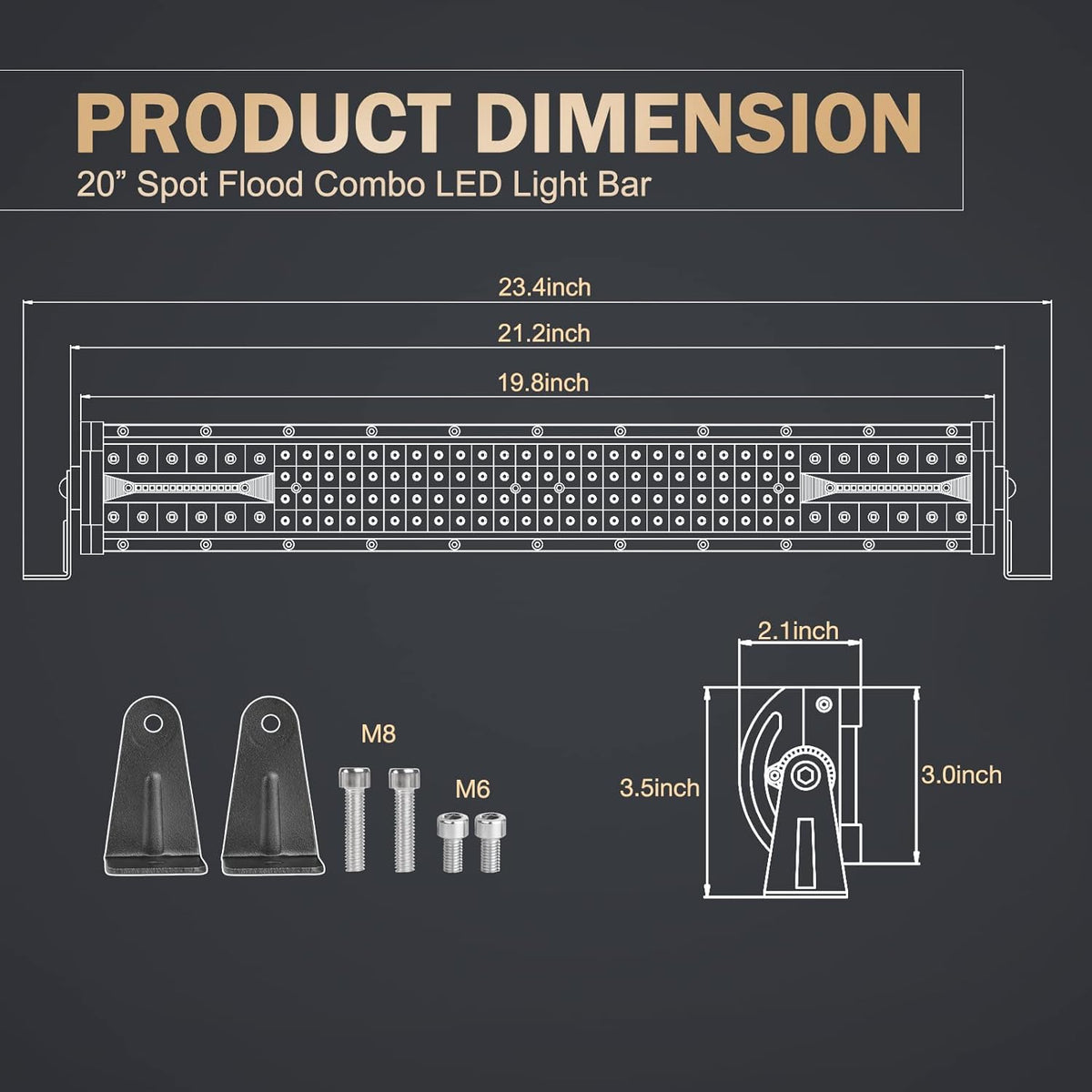 20 inch 150W LED Light Bar Pack of 2 Z1308