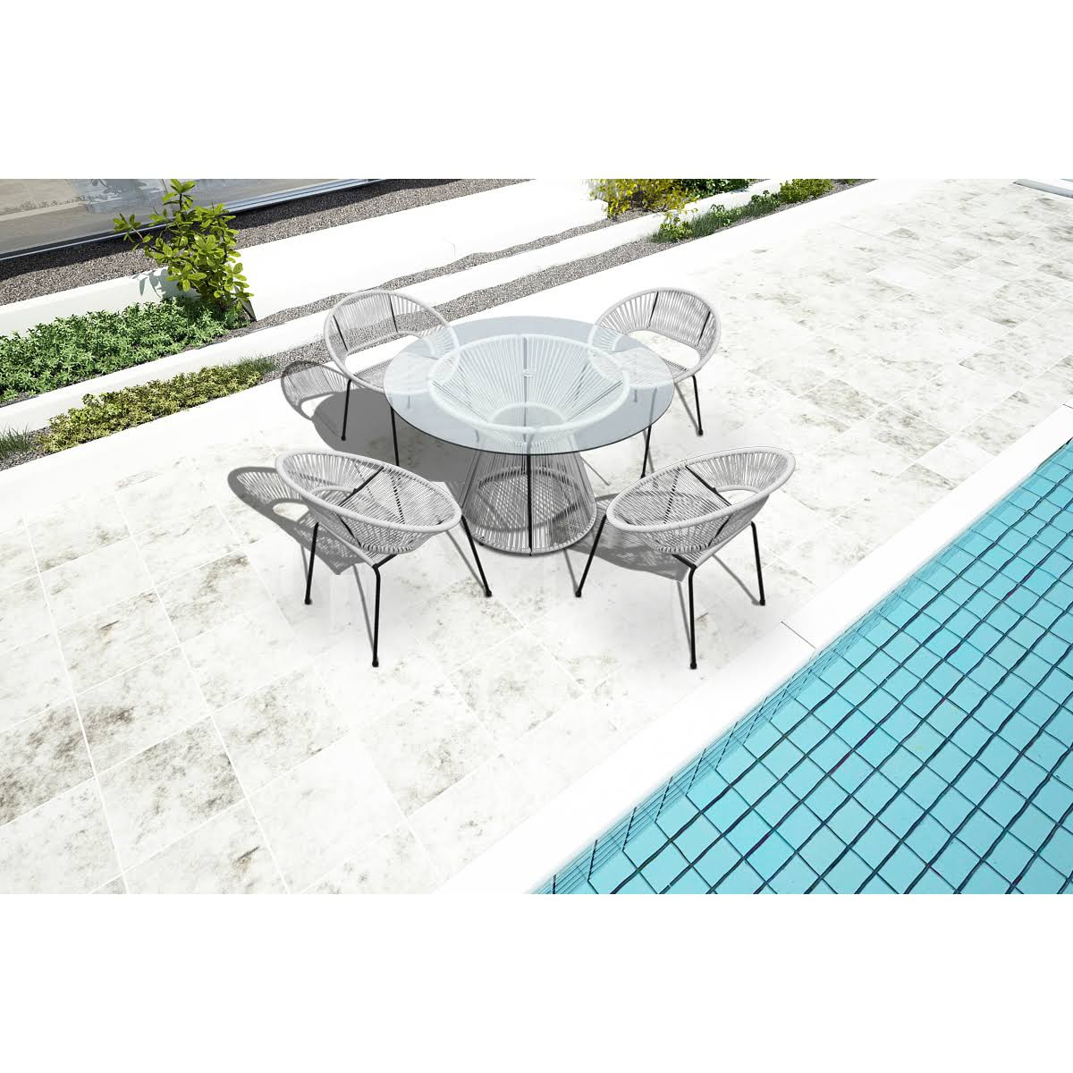 White Lightning Dining Table P30162