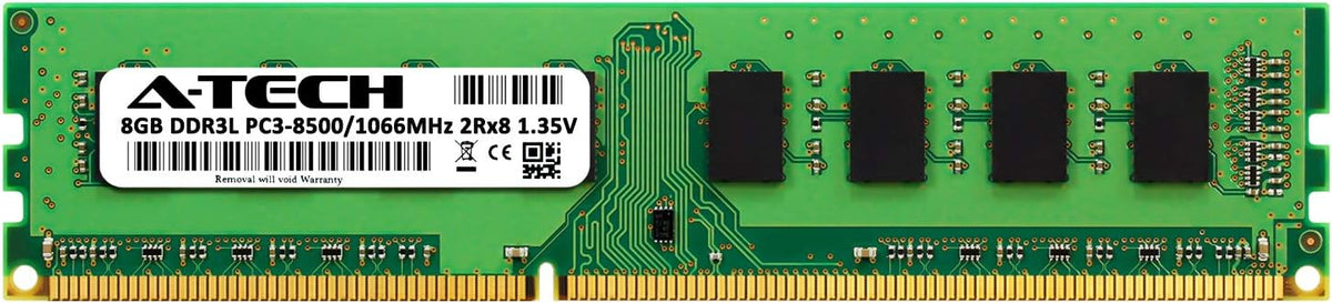 8GB DDR3 / DDR3L 1066MHz Desktop Memory Module (1 x 8GB) PC3-8500 Non-ECC Unbuffered DIMM 240-Pin 2Rx8 1.35V Low Voltage Dual Rank Computer RAM Upgrade Stick Pack of 2 O89014