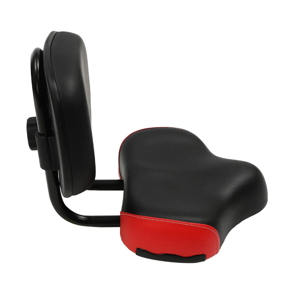 Red/Blue 11.5" x 9.5" Wide Bike Seat with Backrest Q98102