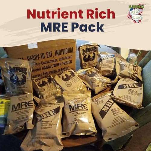 12 Packs MRE with Flameless Heaters, Freeze Dried Meals F845
