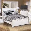 White Wood Queen Panel Bed A5928