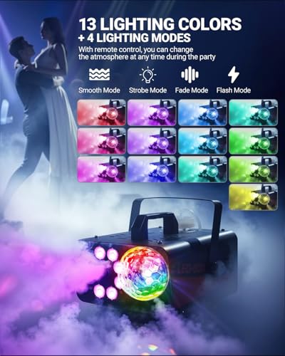 600W Fog Machine with Disco Ball Lights T121