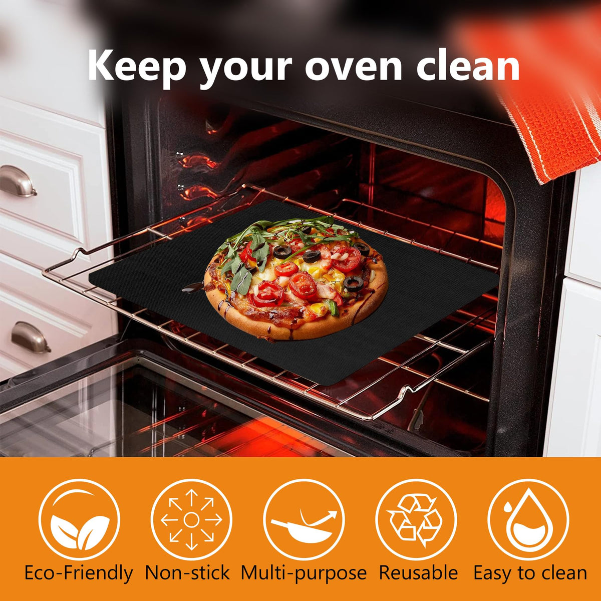 80 Inch Non Stick Teflon Oven Liners with Slide Cutter G69043