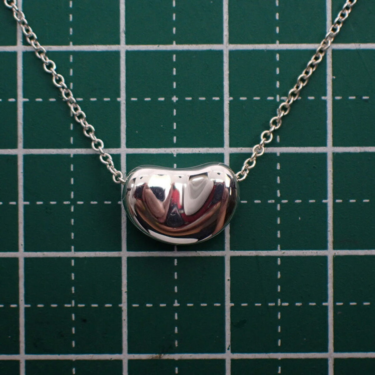 925 bean pendant necklace K77578