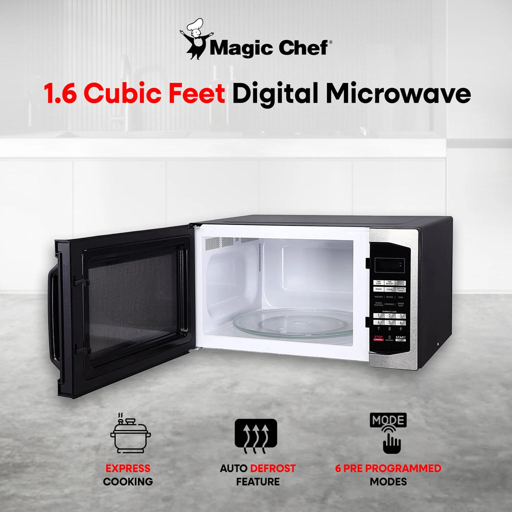 1.6 Cu. ft. Stainless Steel Digital Countertop Microwave R78520