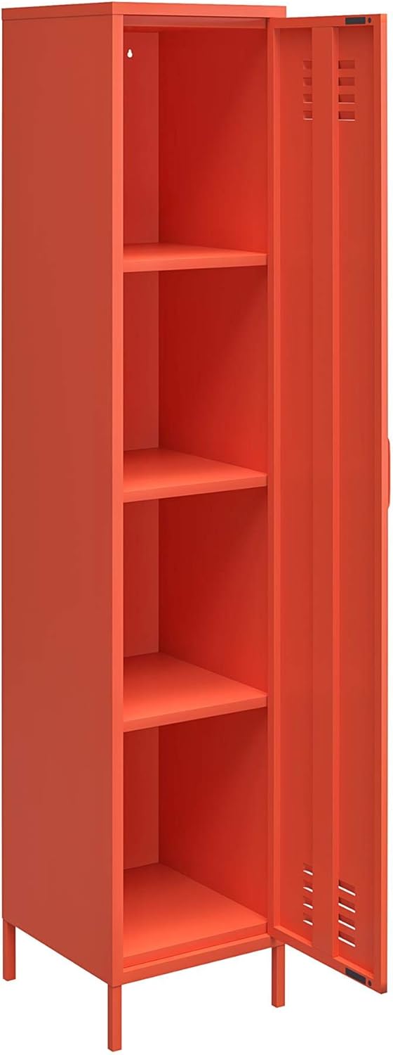Orange Single Metal Locker Storage Cabinet T644