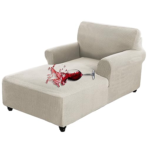 Chaise Lounge Slipcover, Jacquard Stretch, Double Arm, Machine Washable I42113