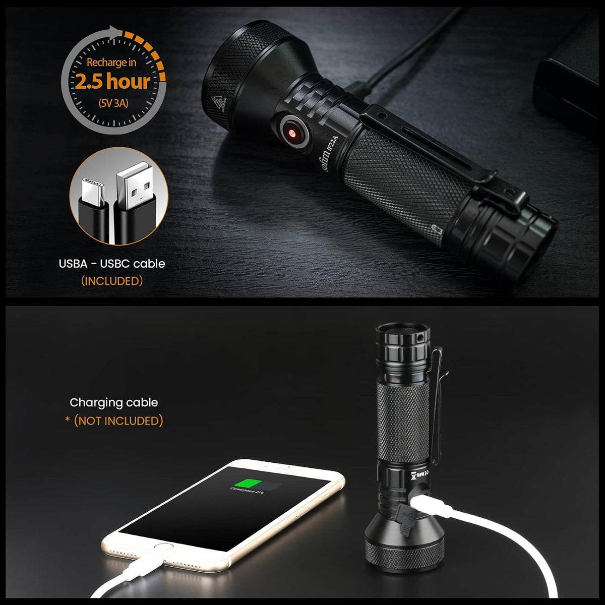 Rechargeable 2100 Lumen LED Flashlight with TIR Lens D937992