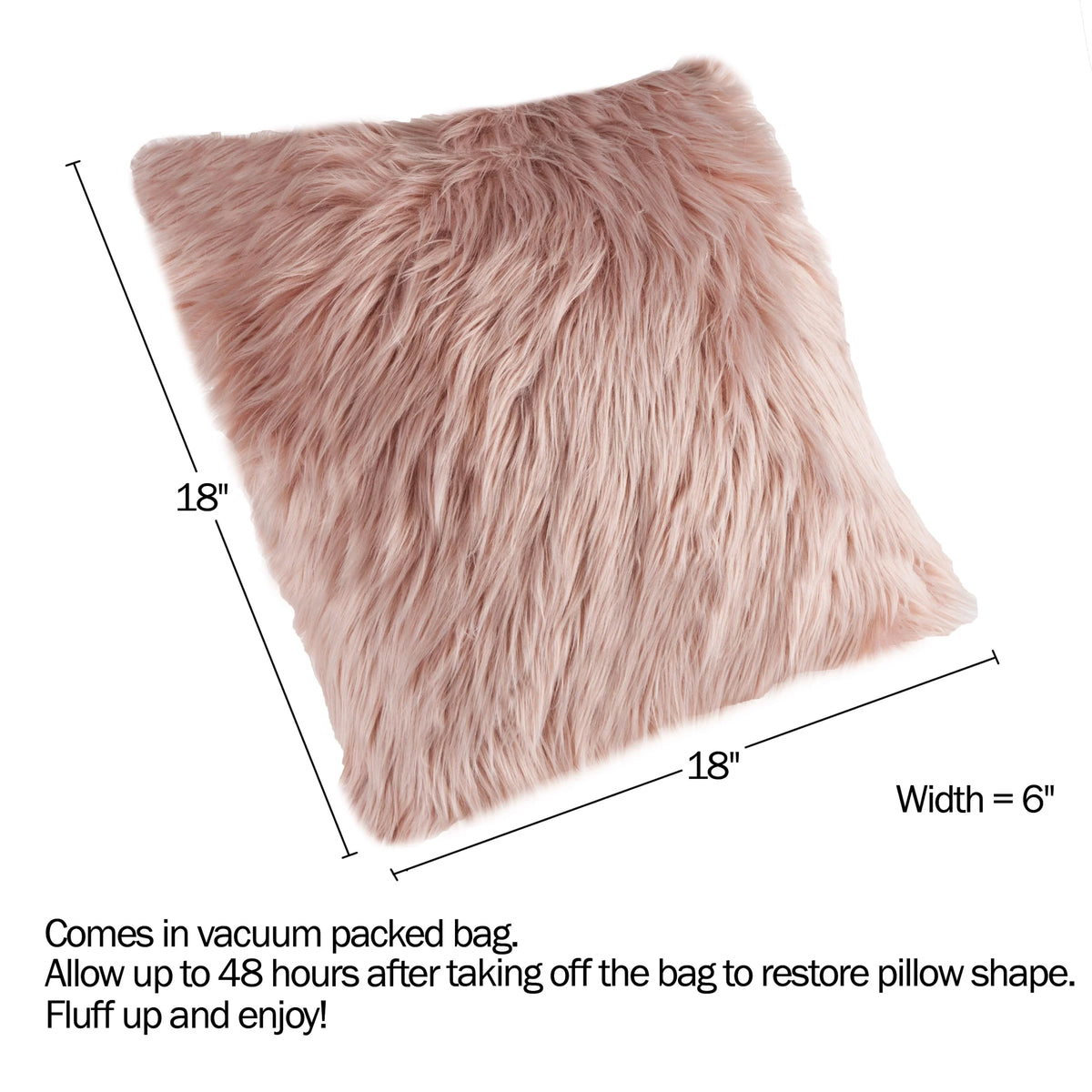 Pink Faux Fur Pillow H773487
