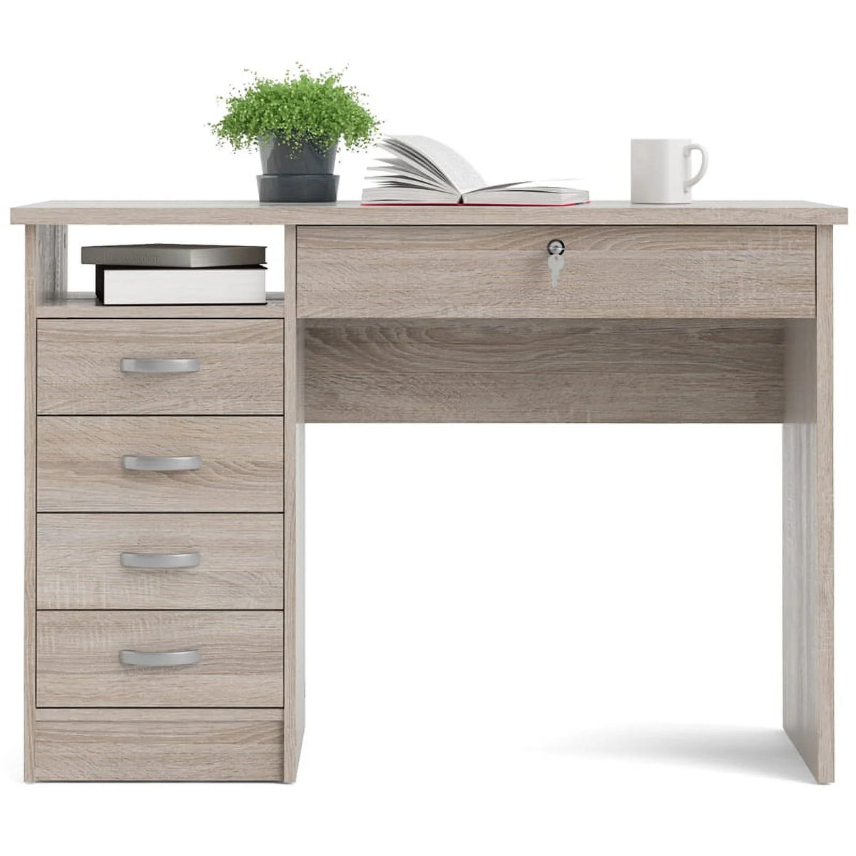 Engineered Wood 4 Drawer Desk with Locking Drawer Y17291