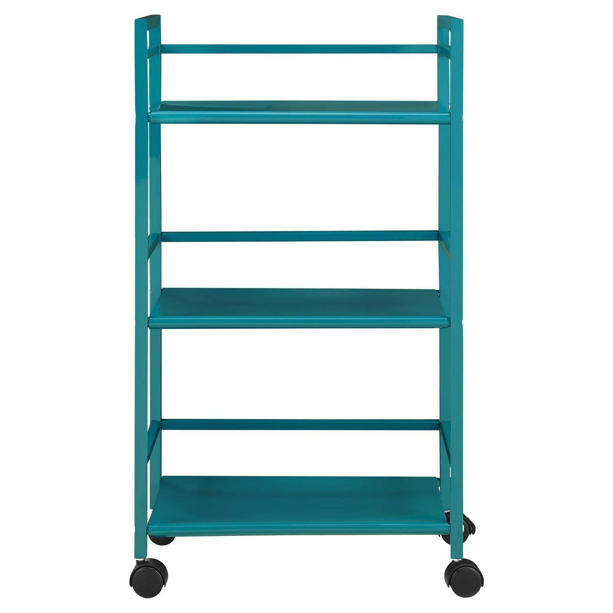 3 Shelf Metal Rolling Utility Cart Teal K5073