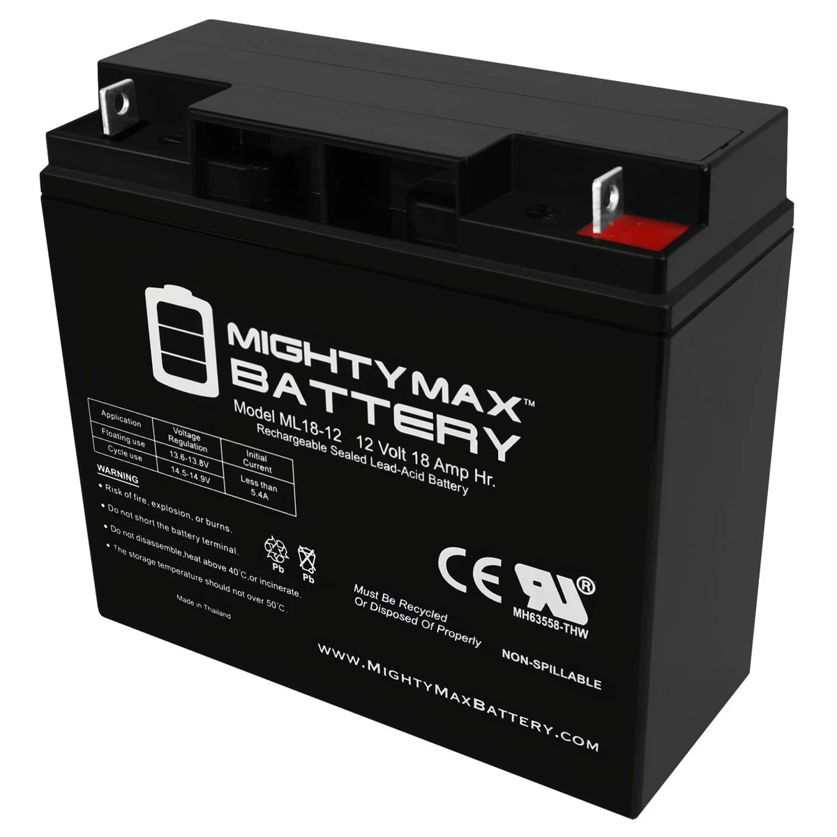 12V 18AH SLA AGM Rechargeable Deep Cycle Battery K44468