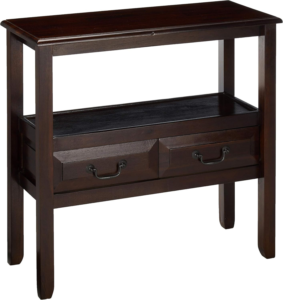 Acacia Wood Console Table, Brown Mahogany Q875974