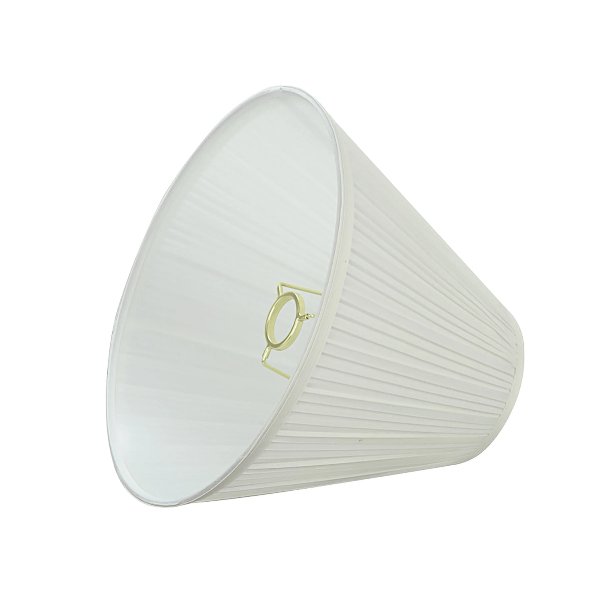 Transitional Pleated Empire Shape Lamp Shade in Off White, 11-1/2" Wide F6484