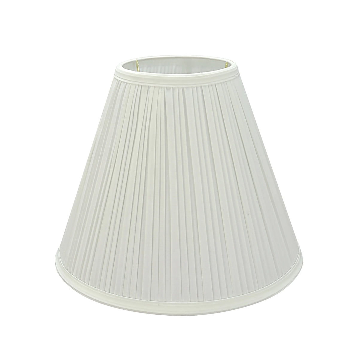 Transitional Pleated Empire Shape Lamp Shade in Off White, 11-1/2" Wide F6484