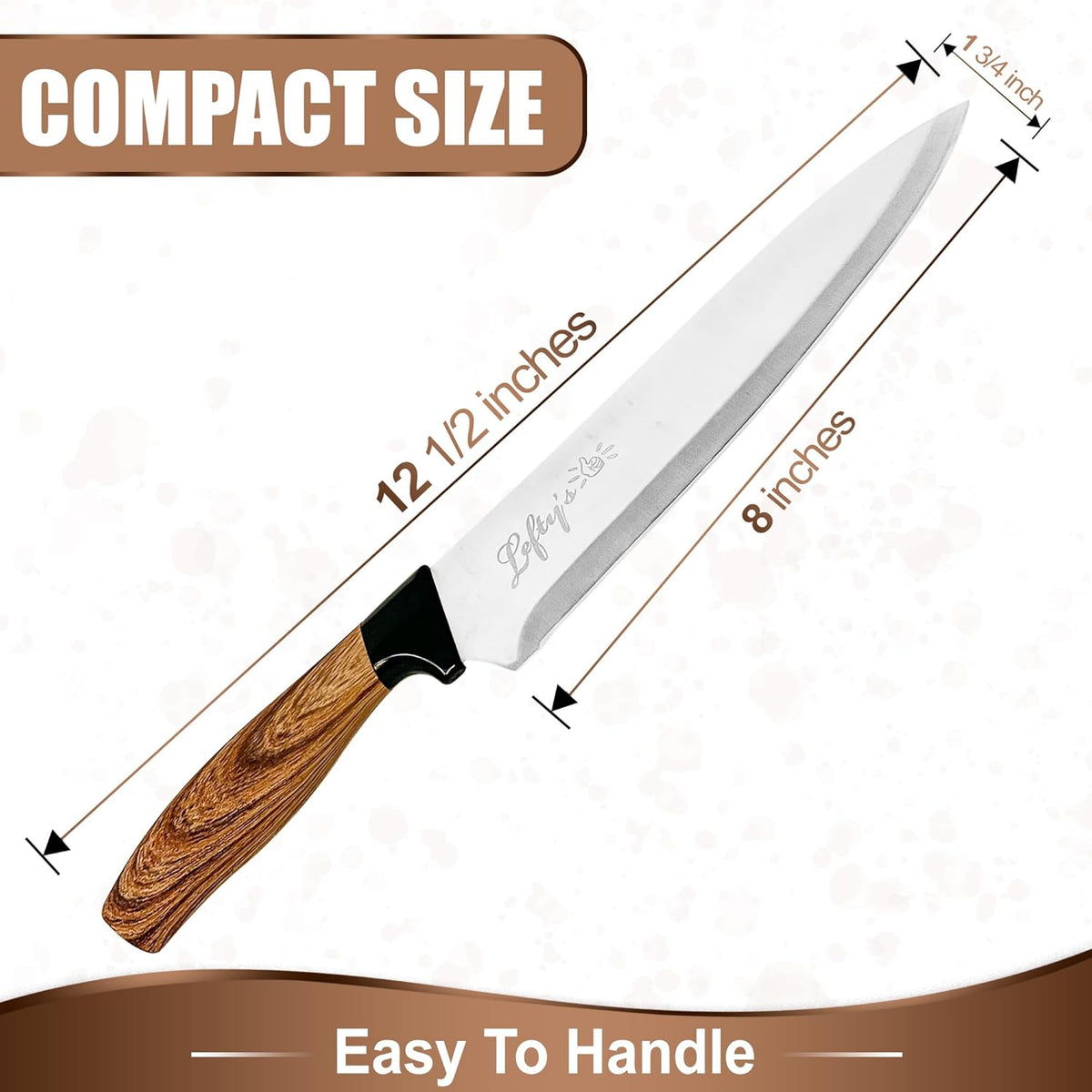 Left Handed Chef Knife - Stainless Steel Blade P750314
