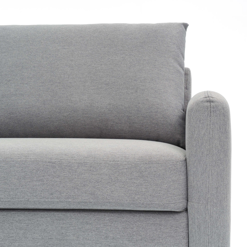 Light Grey Sofa with Curved Arms V63200