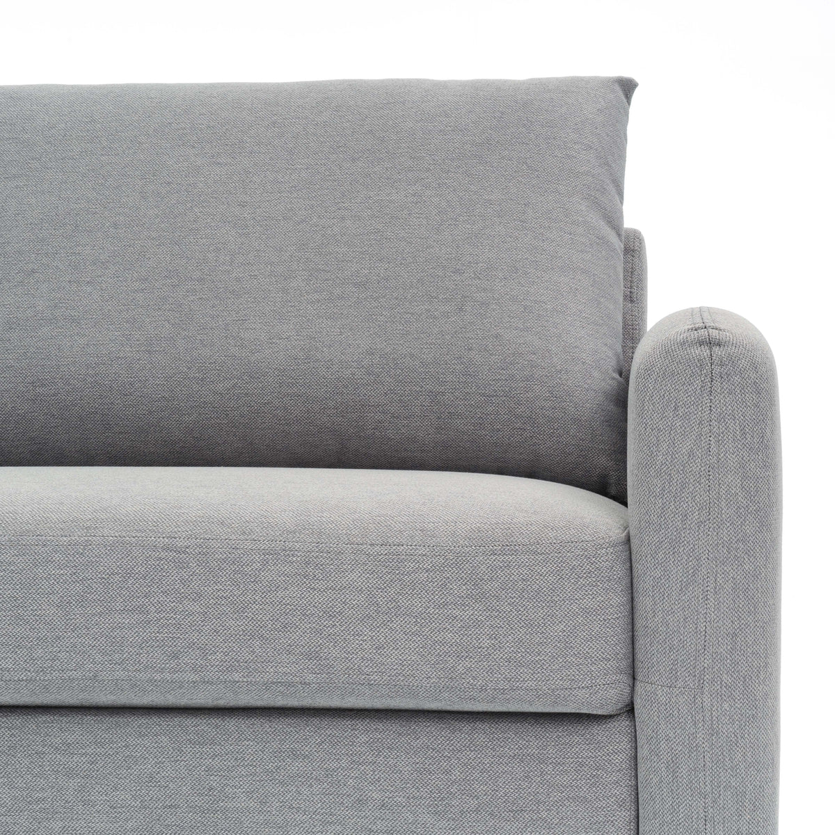 Light Grey Sofa with Curved Arms V63200